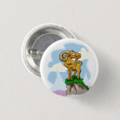 Bighorn Ram Ronde Button 3,2 Cm (Voorkant /achterkant)