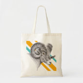 Bighorn Ram Sheep Animal Art Aries Zodiab Sign Tote Bag (Voorkant)