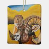 Bighorn schaap keramisch ornament (Links)