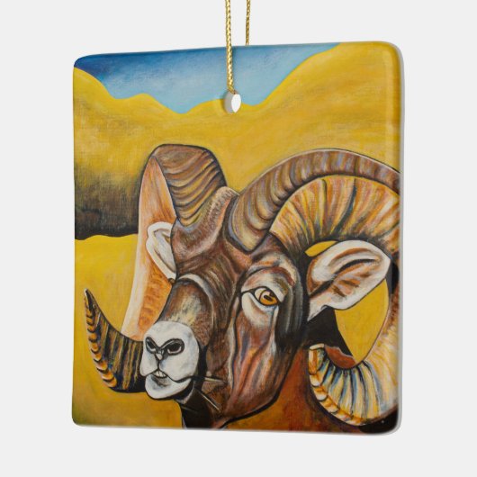 Bighorn schaap keramisch ornament (Links)