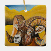 Bighorn schaap keramisch ornament (Voorkant)