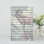 Bighorn Schaap op een Rocky Outcrop Briefpapier (Staand voorkant)