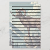 Bighorn Schaap op een Rocky Outcrop Briefpapier (Voorkant / Achterkant)