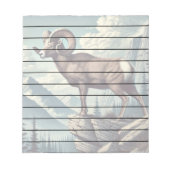 Bighorn Schaap op een Rocky Outcrop Notitieblok (Voorkant)