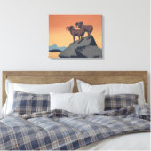 Bighorn Sheep American West Wildlife Canvas Afdruk (Insitu (Slaapkamer))