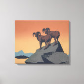 Bighorn Sheep American West Wildlife Canvas Afdruk (Voorkant)