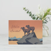 Bighorn Sheep American West Wildlife Kaart (Staand voorkant)