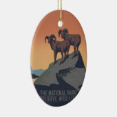 Bighorn Sheep American West Wildlife Keramisch Ornament (Rechts)
