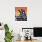 Bighorn Sheep American West Wildlife Poster (Thuiskantoor)