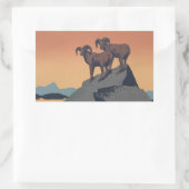 Bighorn Sheep American West Wildlife Rechthoekige Sticker (Tas)
