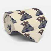 Bighorn Sheep American West Wildlife Stropdas (Opgerold)