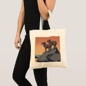 Bighorn Sheep American West Wildlife Tote Bag (Voorkant (product))