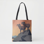 Bighorn Sheep American West Wildlife Tote Bag (Voorkant)