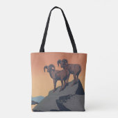 Bighorn Sheep American West Wildlife Tote Bag (Achterkant)