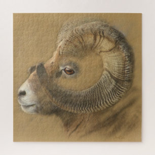 Bighorn Sheep Chalk Drawing Legpuzzel