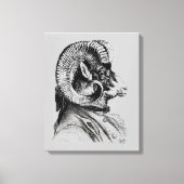 Bighorn Sheep in Suit Canvas Afdruk (Voorkant)