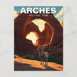 Bighorn Sheep Moab Utah Arches Nationaal Park Briefkaart