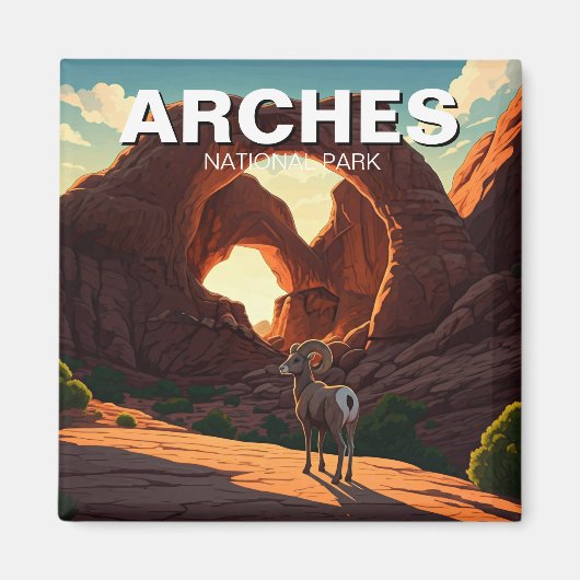 Bighorn Sheep Moab Utah Arches Nationaal Park Magneet (Voorkant)