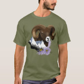 Bighorn Sheep Ram Green Mountains T-shirt (Voorkant)