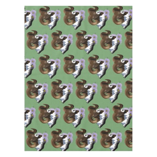 Bighorn Sheep Ram Green Mountains Tafelkleed (Voorkant)