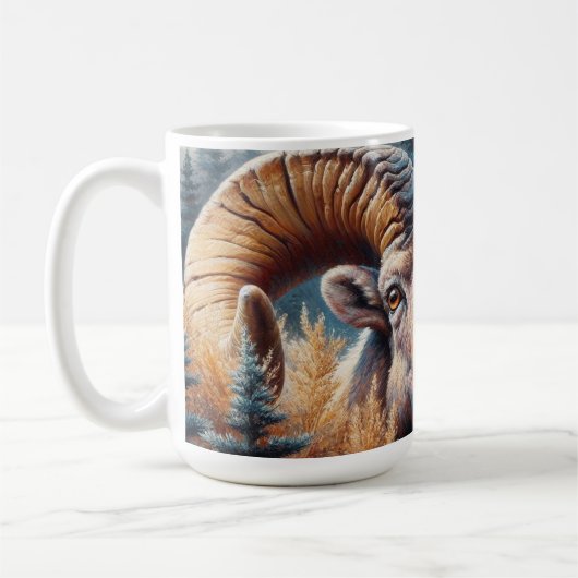Bighorn Sheep Ram Koffiemok (Links)