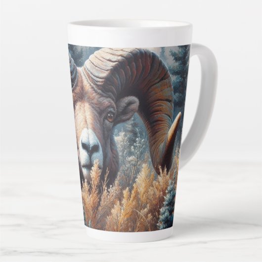 Bighorn Sheep Ram Latte Mok (Rechterhoek)