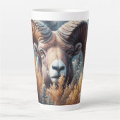 Bighorn Sheep Ram Latte Mok (Voorkant)