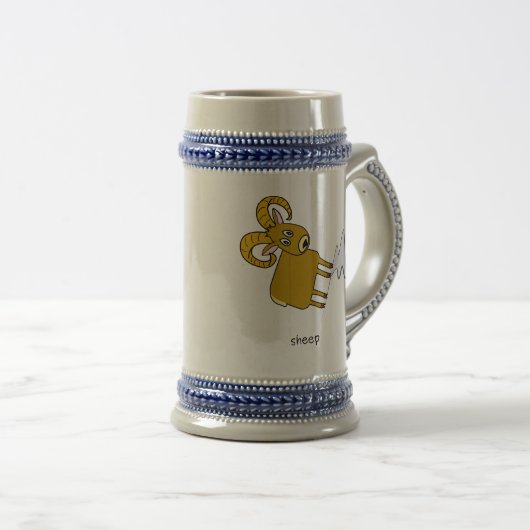 Bighorn Sheep Stein Bierpul (Voorkant rechts)