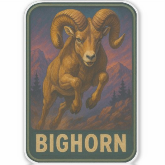 Bighorn Sheep Sticker (Voorkant)