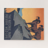 Bighorn Sheep Sunset Poster Jigsee Puzzle Legpuzzel (Horizontaal)