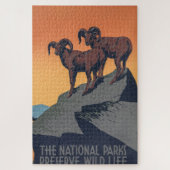 Bighorn Sheep Sunset Poster Jigsee Puzzle Legpuzzel (Verticaal)