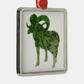 Bighorn Sheep Tree Metalen Ornament (Rechts)