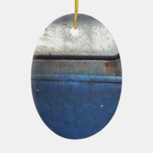 Bight Blue en witte  vrachtwagen Keramisch Ornament (Voorkant)