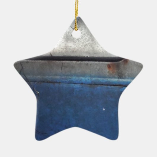 Bight Blue en witte  vrachtwagen Keramisch Ornament (Voorkant)