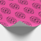 Bight Pink Business Logo Branded Promotional Cadeaupapier (Hoek)