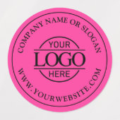 Bight Pink Simple Custom Elegant Business Logo Labels (Design 1)