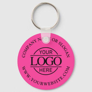 Bight Roze Minimaal Aangepast Zakelijk Logo Promot Sleutelhanger