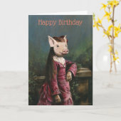  Biglet Meisje Verjaardag Kaart (Gele Bloem)