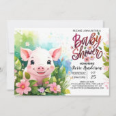 Biglet's Enchanted Floral Baby shower Bash Kaart (Voorkant)