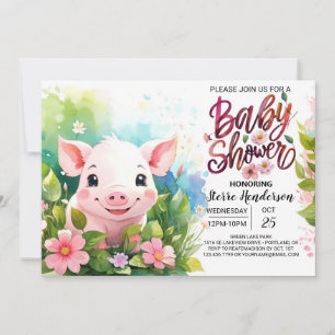 Biglet's Enchanted Floral Baby shower Bash Kaart