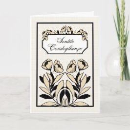 Biglietto di Condoglianze Elegante Deepest Sympath Kaart