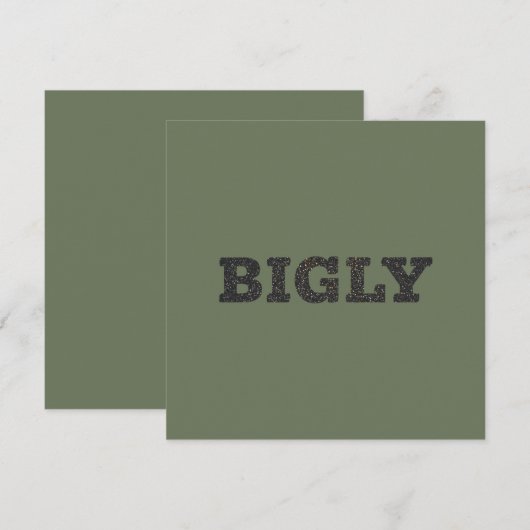 BIGLY PARTY UITNODIGING (Voorkant / Achterkant)