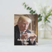 Bigly Stollen Brood Trump Joke Briefkaart (Staand voorkant)