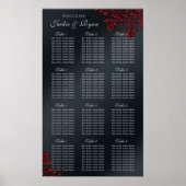 Bigment Zilverrode bladeren met rubberen rand Poster (Voorkant)