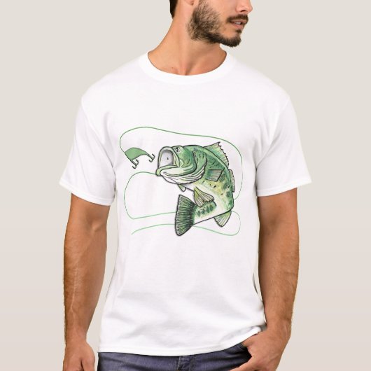 Bigmouth Jumping Bass Vist T-shirt (Voorkant)