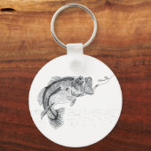 Bigmouth, Largemouth Bass - Big Fish after Lure Sleutelhanger (Voorkant)