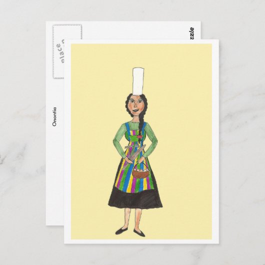 "Bigoudène crêpes time" briefkaart (Voorkant / Achterkant)