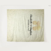 Bigouwersfotoachtergrond Moderne Gold Pineapple Wandkleed (Voorkant (horizontaal))