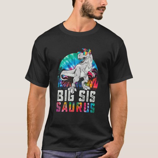 Bigsissaurus Rex Dinosaur Big Sis Saurus Family Ma T-shirt (Voorkant)