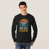 Bigsissaurus T Rex Dinosaur Big Sis Saurus T-shirt (Voorkant volledig)